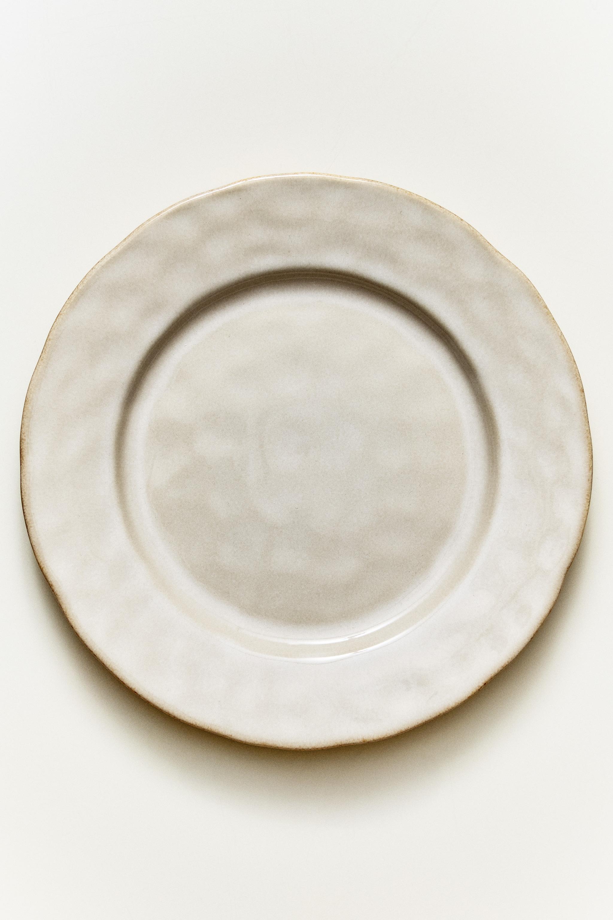 ASSIETTE PLATE GRÈS BORD IRRÉGULIER